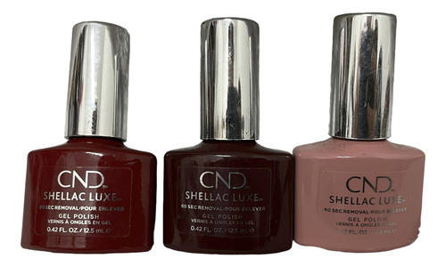 Kit Com 3 Esmaltes Cnd Shellac-original 12 Ml Original-nf