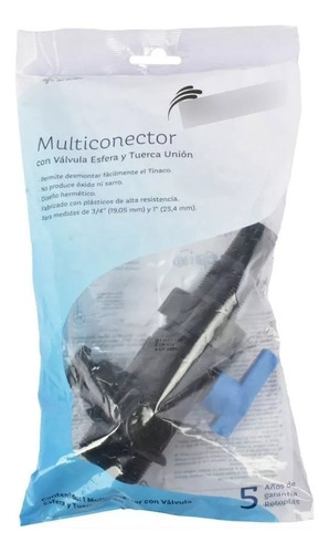 Multiconector C/valvula Y Tuerca Unión 1'' Y 3/4'' Rotoplas