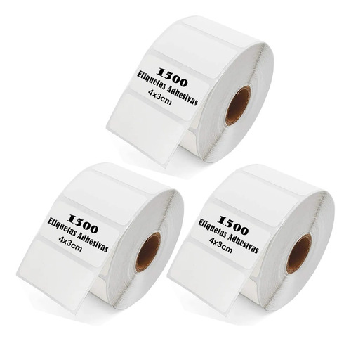 Etiqueta  Termica Adhesiva 4x3cm Pack 3 Rollos 