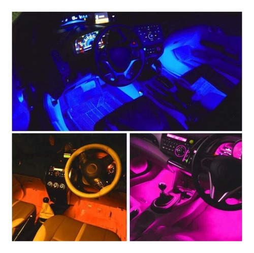 . Lámpara De Pie Rgb Car Atmosphere Impermeable +