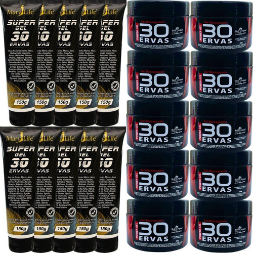 Revenda 10 Gel 30 Ervas Power 300g + 10 Super Gel 30 Ervas