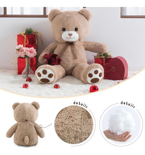 Peluche Zgxiong Con Forma De Oso De Peluche, 90 Cm, Color Ma