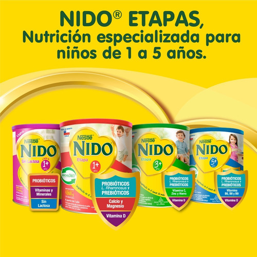 Imagen 5 de 5 de Leche En Polvo Nido® Etapa 3+ Protectus Avanzado Tarro 1350g