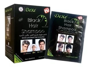 Dexe Shampoo Tinte Instantaneo Cubre Canas Color Negro