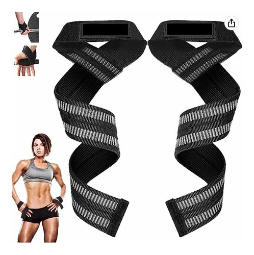 Par Lifting Straps Silicona Antideslizante Crossfit Pesas