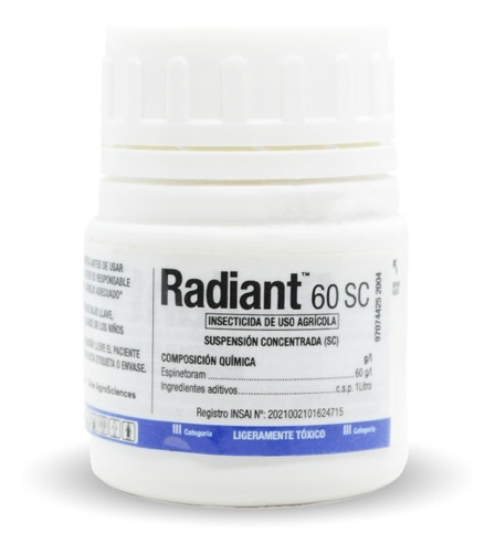 Radiant 60 Sc Insecticida De Uso Agricola X 100 Cc Dow