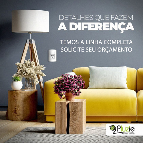 Cj 4x4 Com Tomada Rede Rj45 Cat6 + Tomada Energia 10a Pluzie