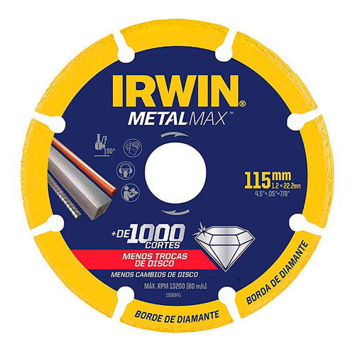 Disco de corte de diamante Metalmax de 115 mm - Irwin