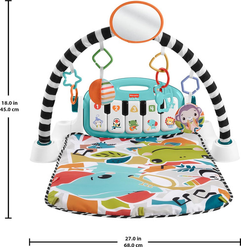 Fisher-price Baby Activity Mat Glow And Grow Kick & Play ...