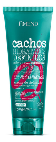 Amend Cachos Leave-in Creme Definição Cachos Fechados 250 Gr
