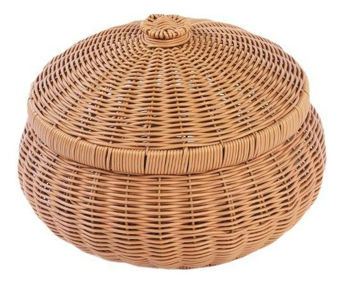 Cesta Em Formato De Abóbora Multiuso, Prática, Com Tampa,