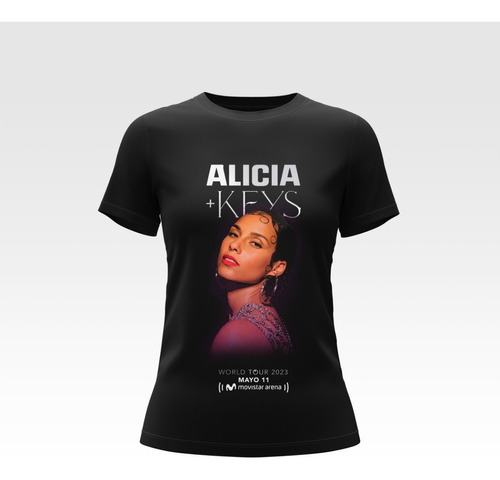 Camiseta Oficial De Dama World Tour Alicia Keys 2023