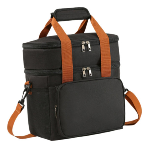 Lancheira Portátil Bolsa Térmica Camada Dupla Preto