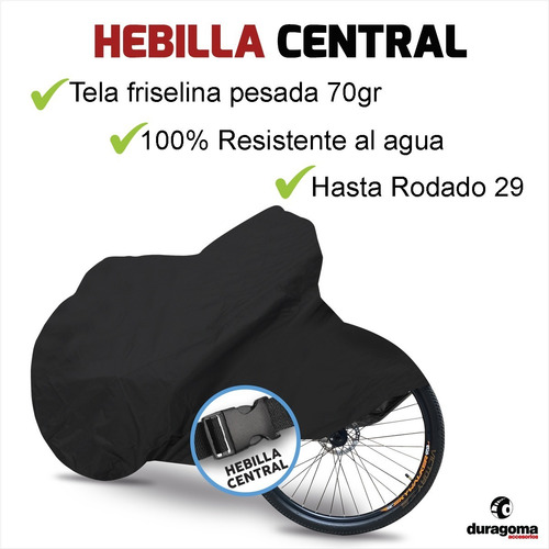 Funda Cubre Bici Impermeable Airway Edición Black 1 Hebilla