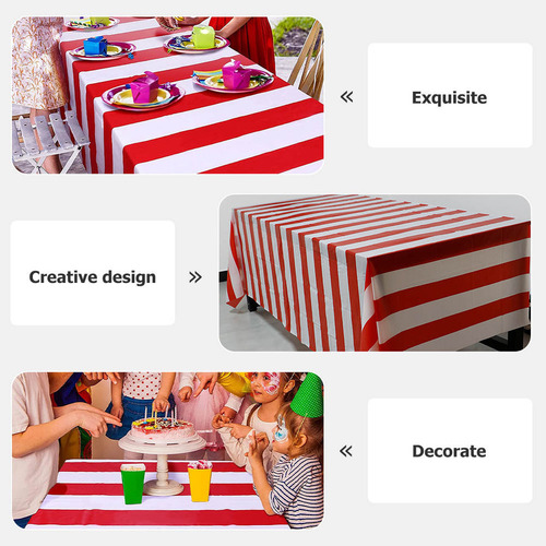 Mantel De Rayas Para Decorar, 2 Unidades