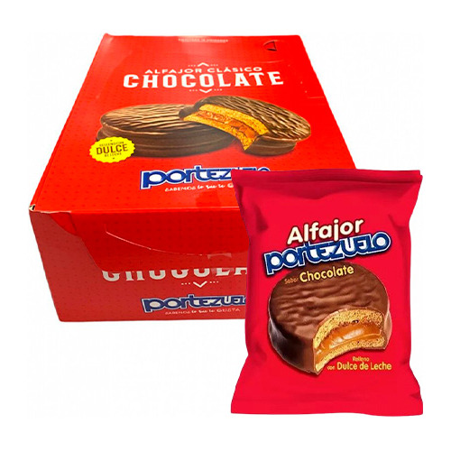 Caja De Alfajores Portezuelo 18 Unidades Chocolate Ub