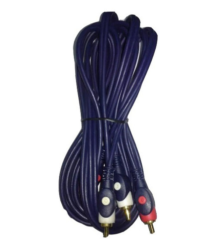 Cable Audio 4mm, 2x2 Rca Dorado 6pies, Azul 5 Pcs Ca-460g-6a