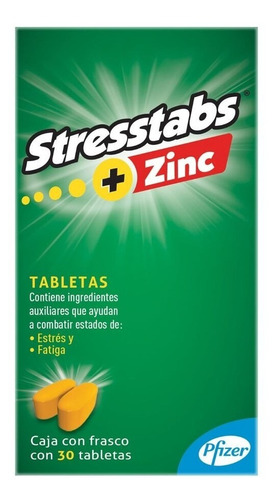 Stresstabs Multivitamínico Con Zinc Frasco Con 30 Tabletas