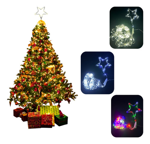 Luces De Navidad Led Decoracion Estrella Para Arbol Lluvia