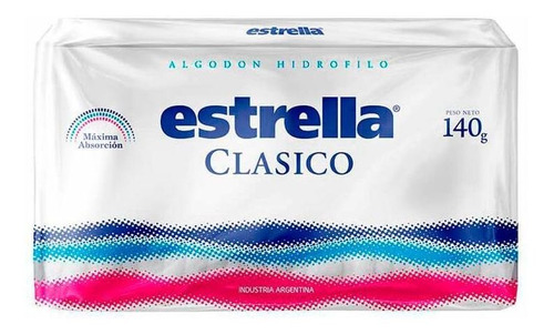 Pack X 18 Unid. Algodon  Clasico 140 Gr Estrella Algodones