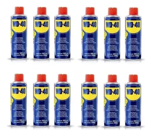 Kit 12 Óleo Wd40 Multiuso - Desengripante Lubrificante 300ml