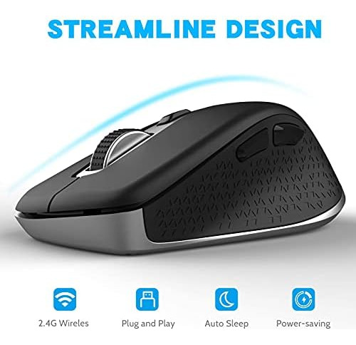 Mouse Inalámbrico 24g Ratón Inalámbrico Sin Ruido 5 Dpi De