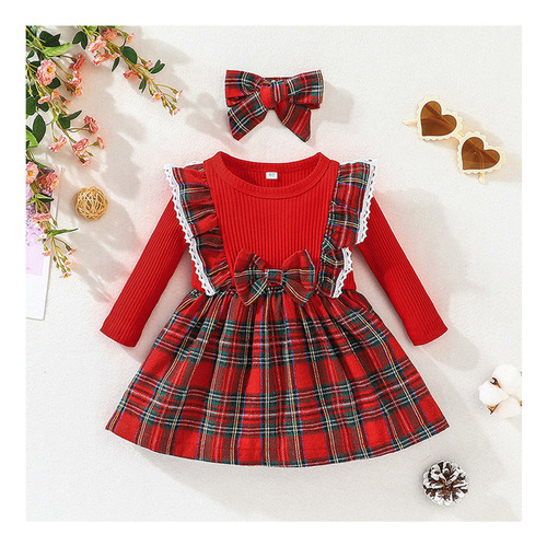 Vestido De Mameluco Navideño Para Niñas Ropa De Navidad