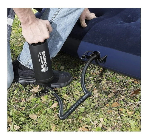 Inflador manual portátil Bestway 62002 color negro 10psi