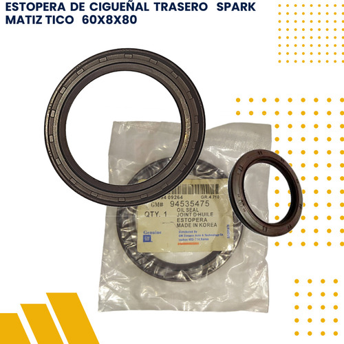 Estopera De Cigueñal Trasero Spark Tico Matiz  60x8x80