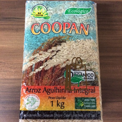 Imagem 1 de 1 de Arroz Agulhinha Integral Orgânico Coopan 1kg Cada / 4 Uni.