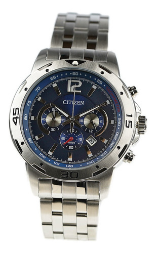 Reloj Hombre Citizen An8101 Crono Acero Wr 50 Promo