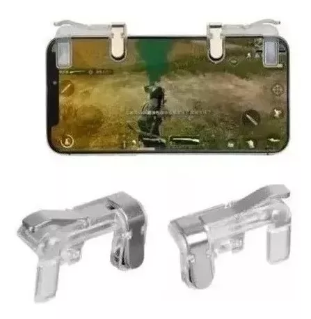 Mini controle de jogos para celular pubg, joystick de metal com gatilho e  botão de atirar, para celular l1r1 e iphone x, botão de atirar e mira