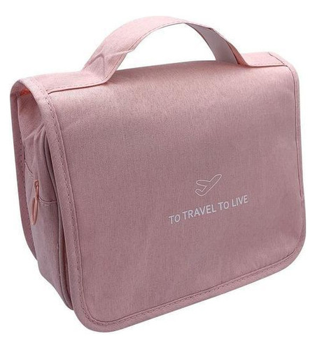 Bolsa De Viagem Poliéster Pvc 7x17x24cm - Rosa