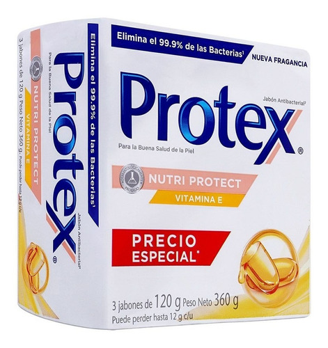 Jabon Protex Nutri Protect Vitamina E 3und X120g