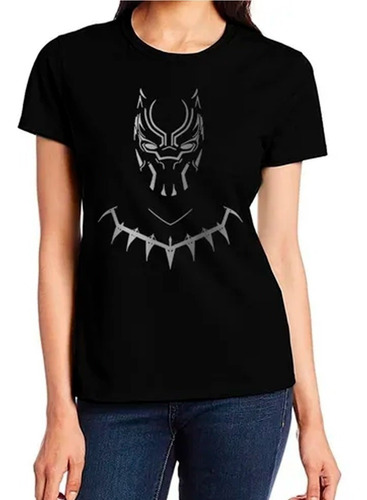 Imagen 2 de 2 de Polera Estampada Black Panther Pantera Negra