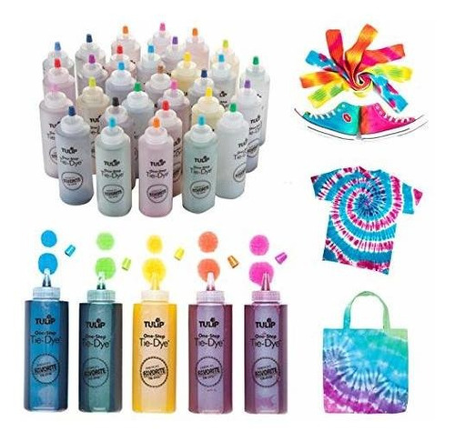 Kit De Tintes Para Hacer Tie-dye Con 30 Botellas - 