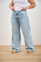 Comprar Jeans Wide Leg Celeste Marca Cenitho Talles 46-54