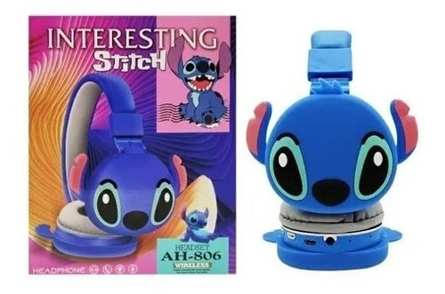 Audífonos Inalámbricos Diseño De Stitch Cargador Incluido Color Azul