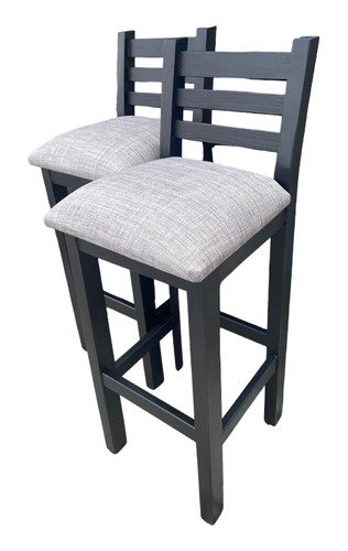 Taburete Alto Con Respaldo Y Asiento Tapizado¡¡¡