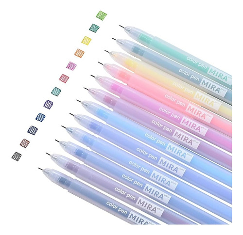 Pluma De Gel De 12 Colores Con Papeleria Plumas Kit Escolar