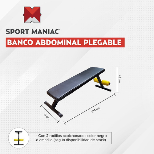 Imagen 3 de 4 de Banco Abdominal Plegable Reforzado Pesas Sol Abdominales