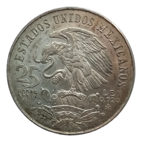 Antigua Moneda De Plata 25 Pesos México 1968 Km# 479.1
