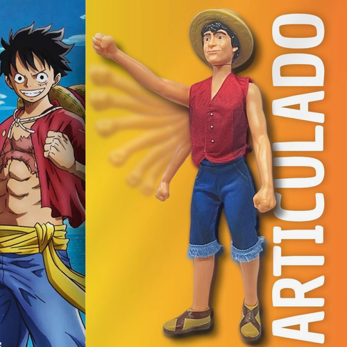 Boneco Monkey D. Luffy One Piece Netflix 45cm Articulado