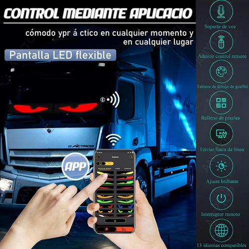 Programable Pantalla Flexible Led Devil Ojos 12x59.5cm 2pzas
