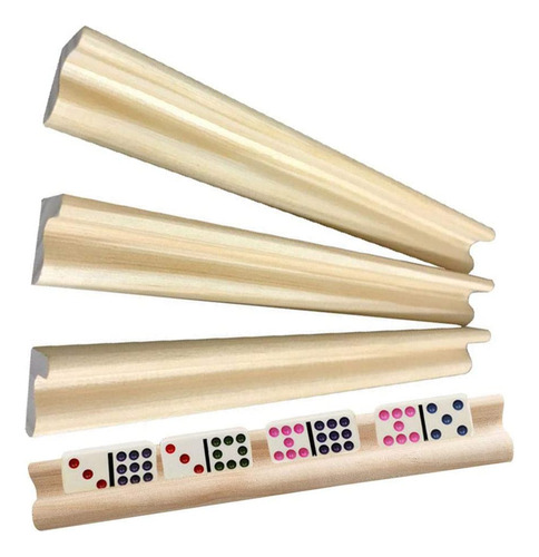 Estantes De Madera Domino Trays, 4 Piezas, Soportes Para Azu