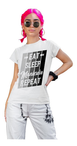 Playera Blanca Comoda De Manicurista Mujer Cleen Alexer