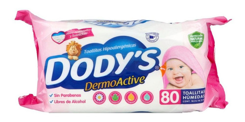 Toallitas Humedas Dody´s Dermoactive Rosa Con 80pz