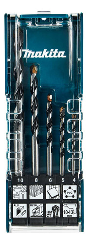 Set Brocas Multimaterial 4, 5, 6, 8, 10mm 5 Pzas - Makita