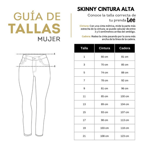 Pantalon Jeans Skinny Flare Lee Mujer 250