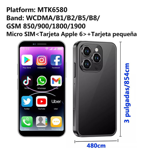 P Mini Smartphone Android Ultrapequeño Para Estudiantes